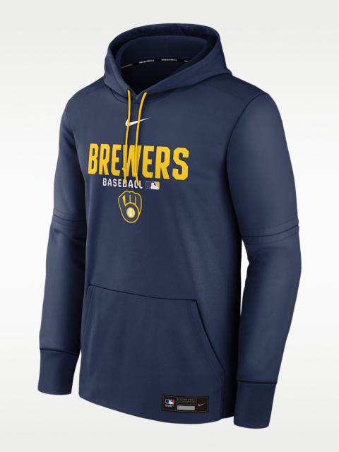Nike Milwaukee Brewers Authentic Collection Men's Nike Therma MLB Pullover Hoodie