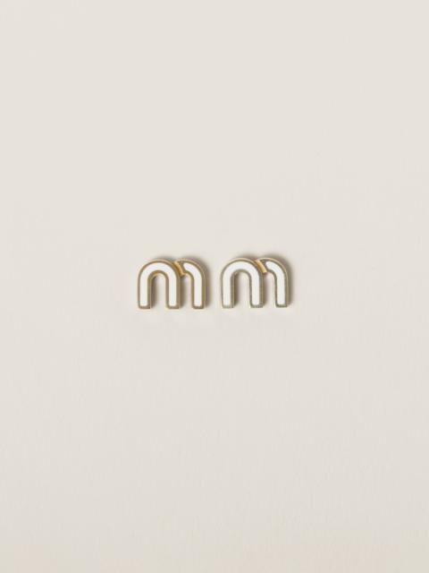 Miu Miu Enameled metal earrings