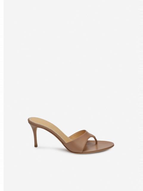 MAGDA BUTRYM Leather thong sandals in nude