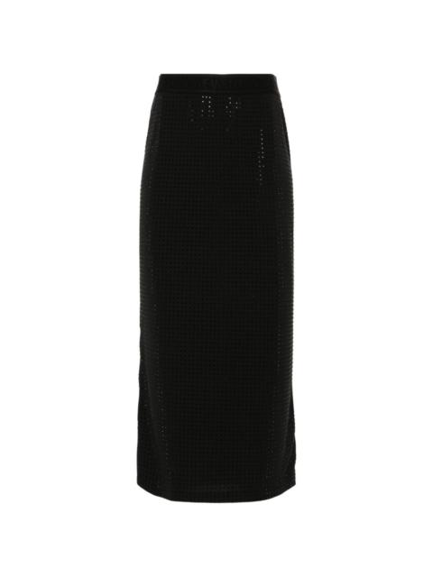 VERSACE JEANS COUTURE crystal-embellished midi skirt