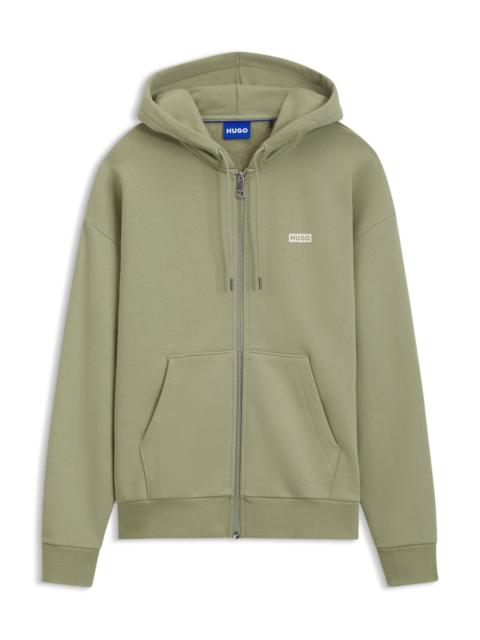 HUGO LOGO-PRINT HOODIE IN COTTON TERRY