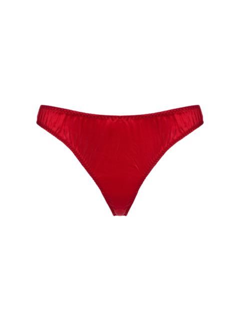 Luxe Stretch-Silk Thong red