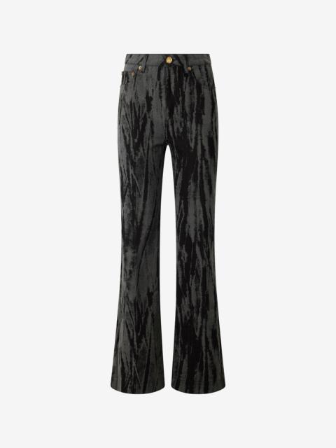 Roberto Cavalli Black Denim Jeans With A Streak Effect