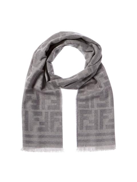 FENDI FENDI FF Logo Wool Scarf