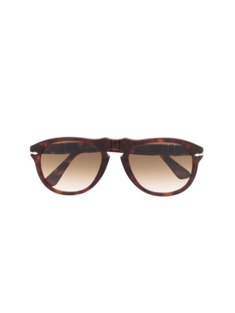 tortoiseshell aviator-frame sunglasses