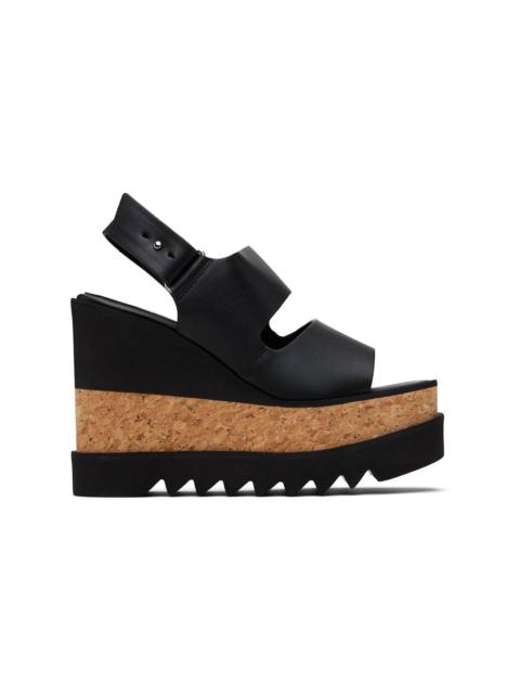 Stella McCartney Black Elyse Alter Mat Platform Heeled Sandals