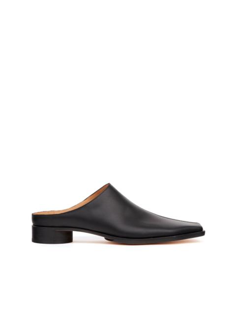 MM6 Maison Margiela square-toe leather slippers