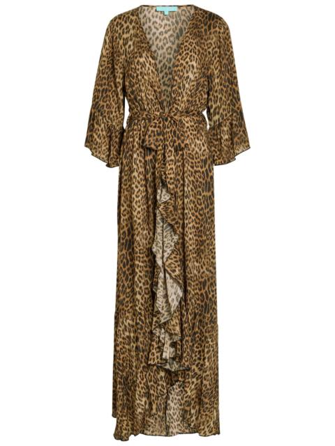 MELISSA ODABASH Melissa Odabash Manon Leopard-print Woven Cover-up Robe