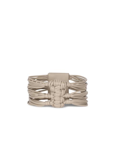 Balmain Braided belt with snap fastening