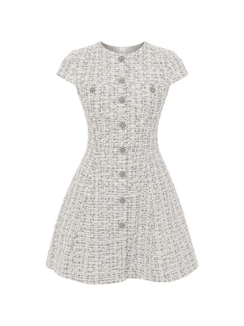 Alice + Olivia cap-sleeve embellished midi dress