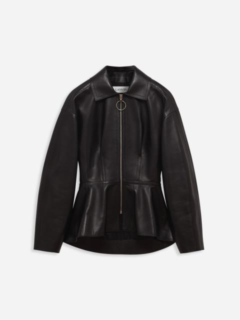 Lanvin PEPLUM LEATHER JACKET