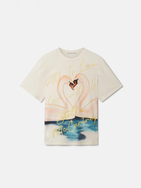 Stella McCartney Kissing Swans Oversized T-Shirt