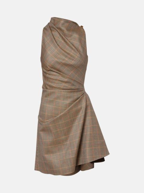 Alexander McQueen Prince of Wales check wool minidress