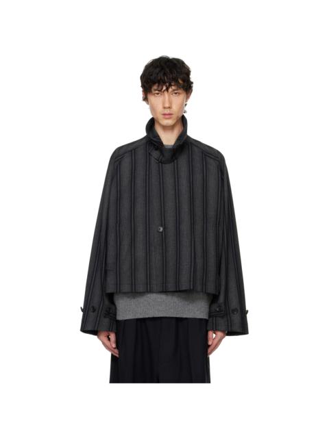 RAINMAKER KYOTO Gray & Black French Twill Short Trench Jacket