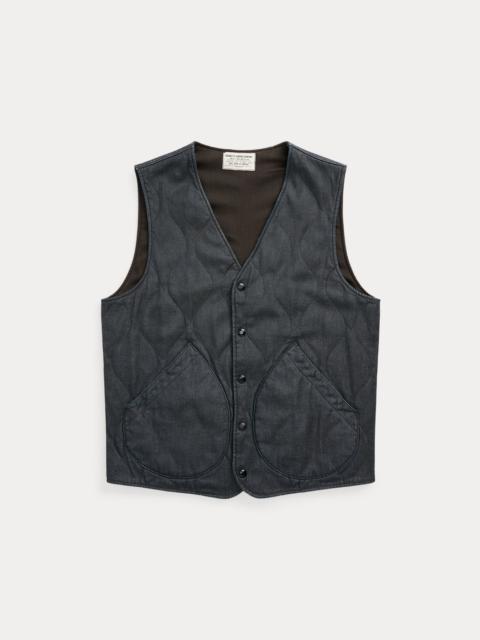 RRL by Ralph Lauren Quilted Indigo Denim Vest