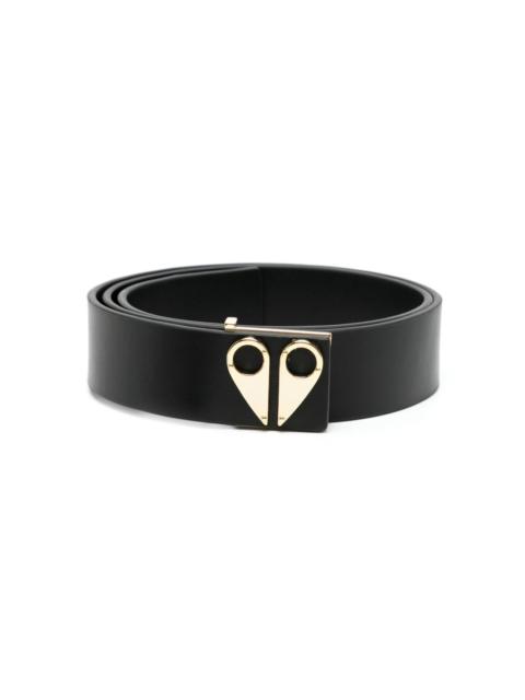 MOOSE KNUCKLES Logo Icon leather belt