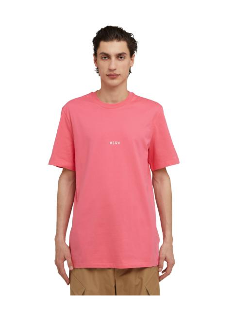 MSGM Cotton crewneck t-shirt with MSGM micro logo