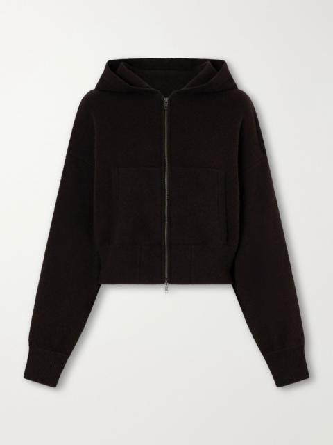 LISA YANG Lilia cropped cashmere hoodie Brown