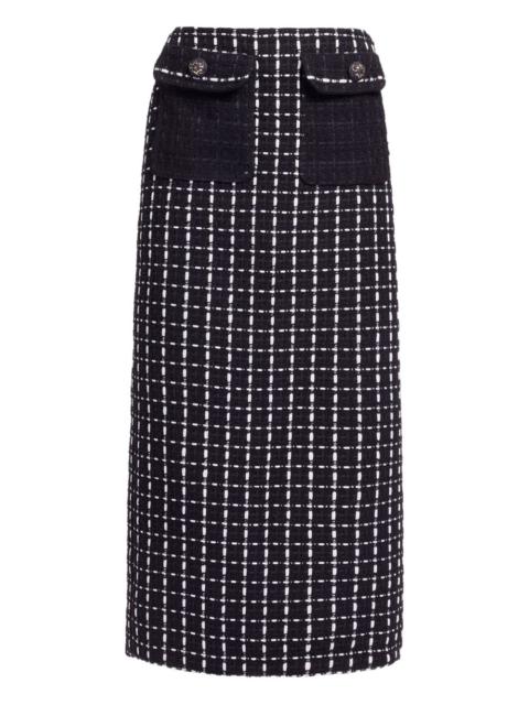 ELIE SAAB tweed midi skirt