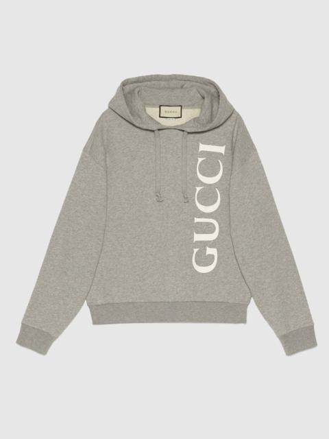 GUCCI＊GG FLOCKED PRINT COTTON SWEATSHIRT パーカー＊送料込 Gucci Gg Flocked Print Hooded Sweatshirt in Black for Men | Lyst