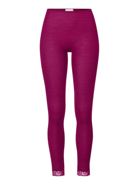 HANRO Woolen Lace Lace Trim Wool And Silk Leggings