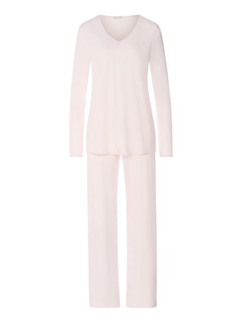 HANRO Cotton Silk V-Neck Cotton Pajama Set