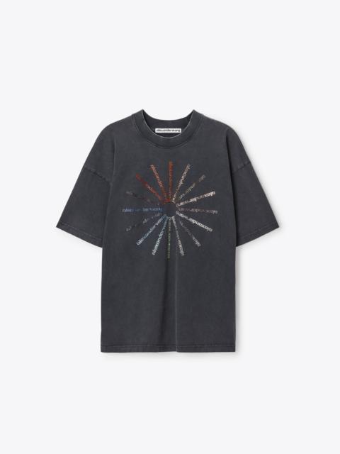 Alexander Wang crystal hotfix pinwheel tee
