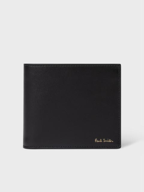 Black Leather 'Year Of The Dragon' Billfold Wallet