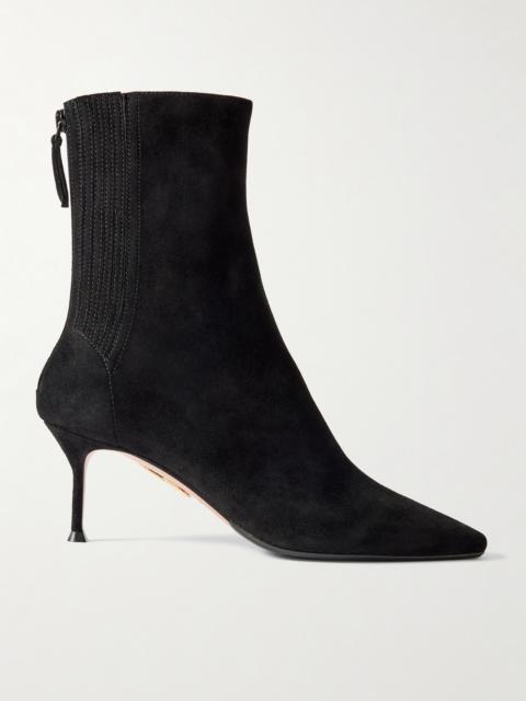 AQUAZZURA Saint Honoré 65 Suede Ankle Boots