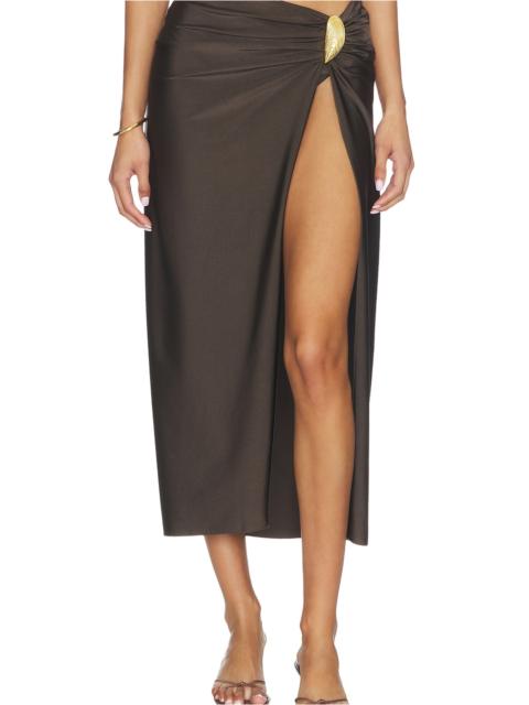SIMKHAI Eiana Shell Midi Skirt