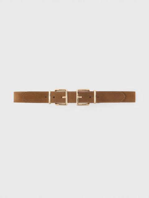 maje Double buckle suede belt