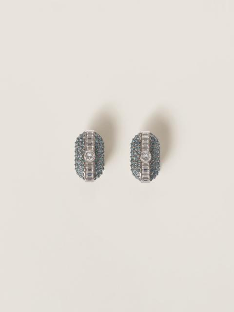 Miu Miu Metal earrings with crystals