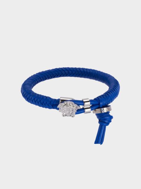 VERSACE Leather Cord Medusa Bracelet