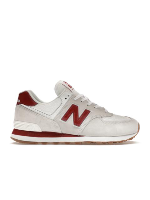 New Balance 574 White Red Gum