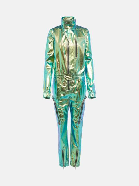 Iridescent slim-leg jumpsuit