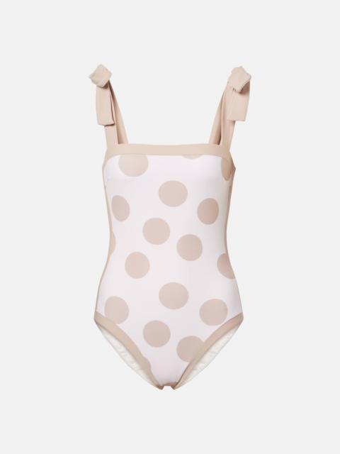 SIMKHAI polka-dot 타이 detail 수영복