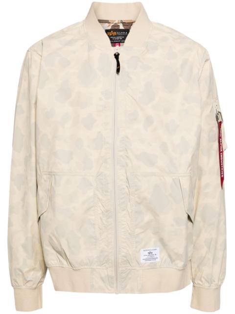 ALPHA INDUSTRIES L-2B Packaway camo-print bomber jacket