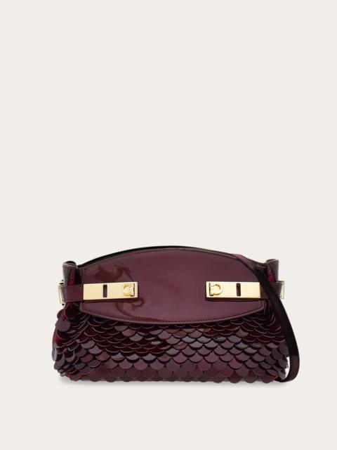 FERRAGAMO Hug handbag with sequins (S)