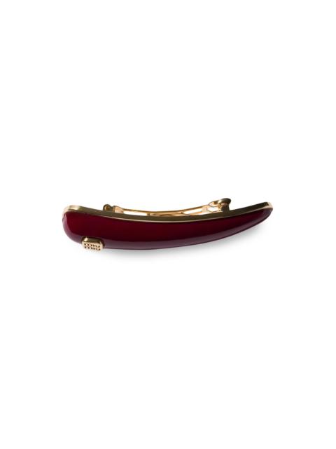 Miu Miu Women's Patent Leather Hair Clip - Red