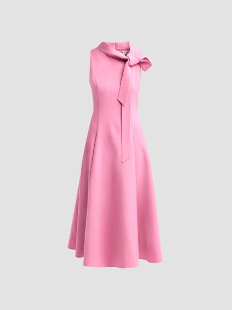 Oscar de la Renta Women's Bow Stretch-Wool Sleeveless Day Dress - Rosebud