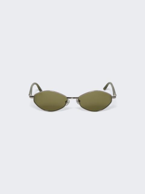 JACQUEMUS Sirocco Sunglasses Silver And Khaki