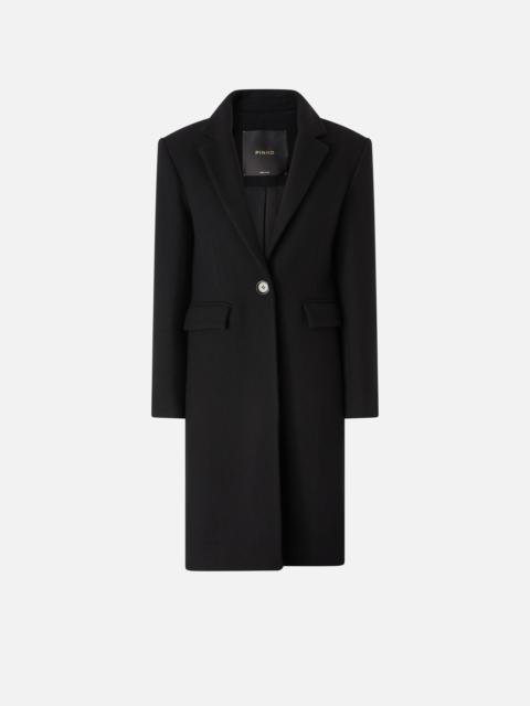 PINKO SINGLE-BREASTED WOOL-BLEND CLOTH COAT
