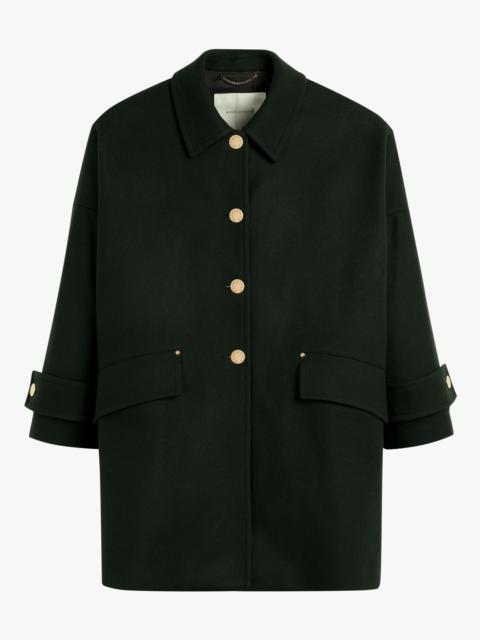 Mackintosh HUMBIE DARK GREEN WOOL OVERCOAT