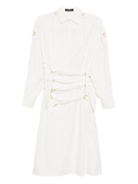 UNDERCOVER buckle cutaway-collar shirt dress
