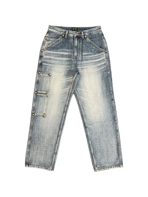 Thug Club washed-effect stud-embellished jeans