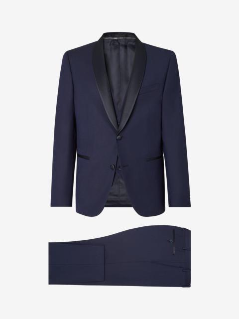CORNELIANI Navy blue S120's wool sablé tuxedo