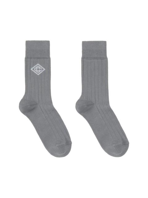CASABLANCA Gray Dress Socks