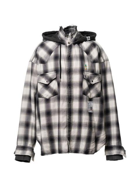 Maison MIHARAYASUHIRO hooded checkered shirt