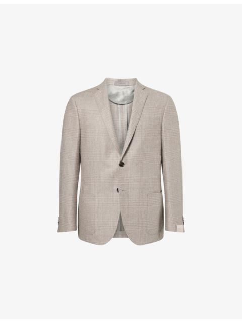 CORNELIANI Academy Checked Silk-Wool Blend Jacket