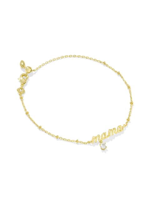 KENDRA SCOTT Mama Gold Crystal Delicate Chain Bracelet